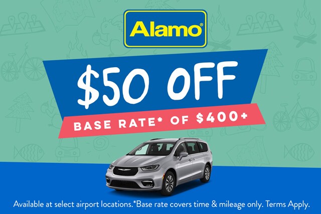 Get $50 off $400 or more base rate